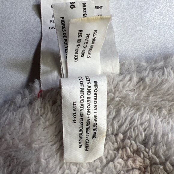 Blankets And Beyond Soft Grey White Bear Lovey Security Blanket Plush - Picture 8 of 8